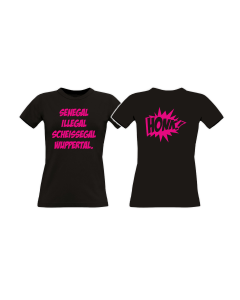 Girly-Shirt "SENEGAL ILLEGAL" schwarz