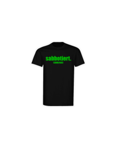 T-Shirt "SABBOTIERT." schwarz